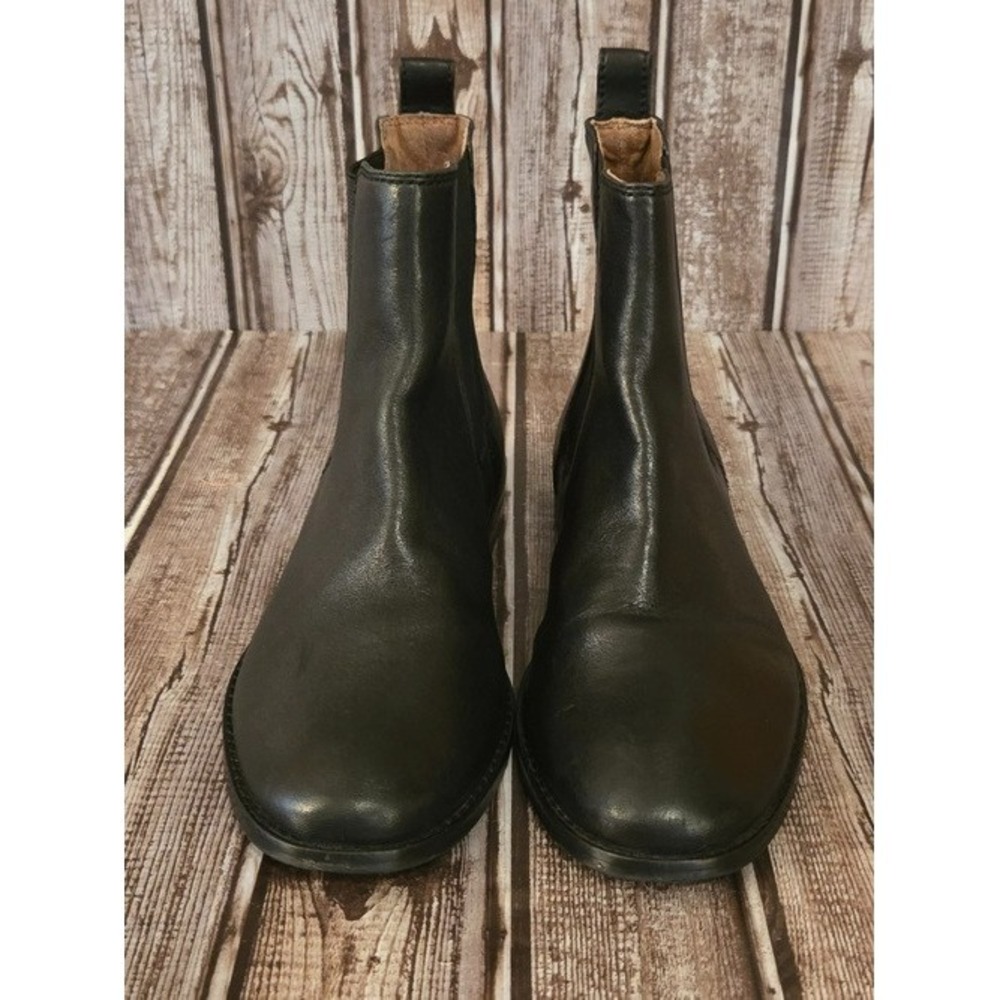 Frye Black Leather Chelsea Ankle Boots